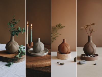 How to use a single sculptural vase from thukthaeshop to create four distinct table looks
