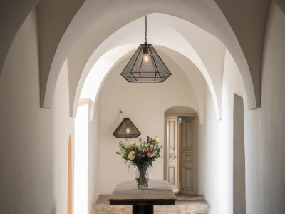 Which thukthaeshop pendant makes a vaulted hallway feel brighter and more spacious