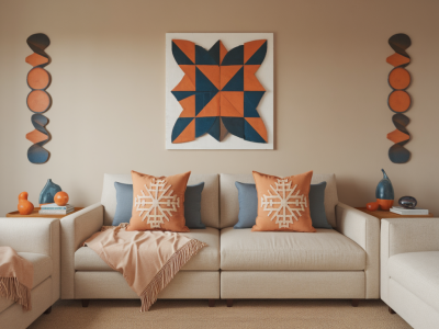 how to build a cohesive color story across pillows, throws and art
