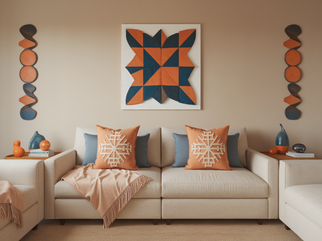 how to build a cohesive color story across pillows, throws and art