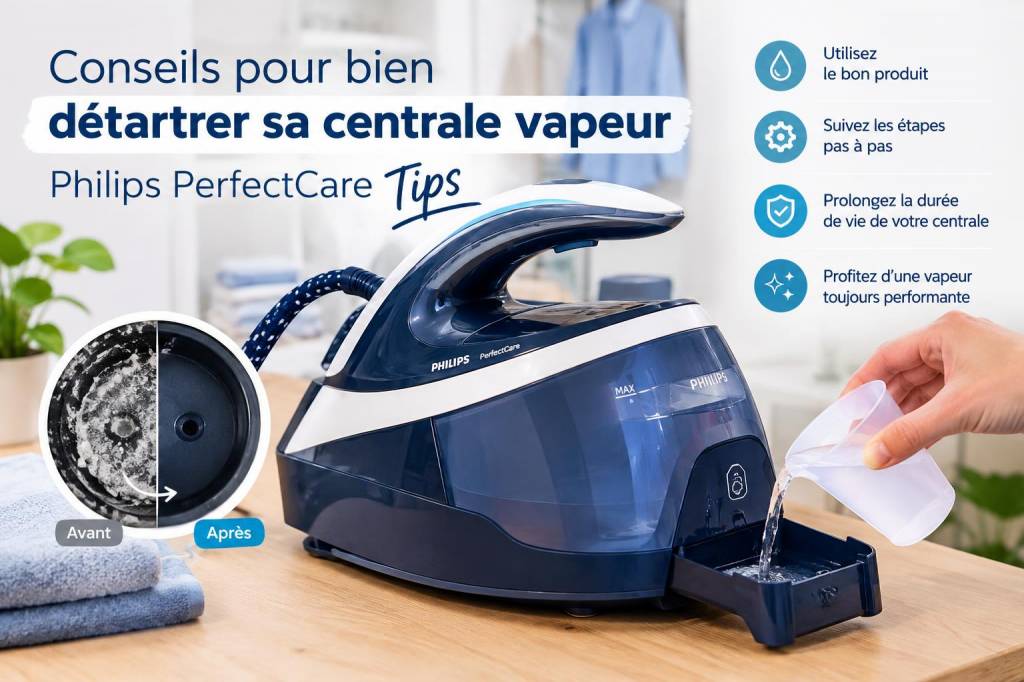 Conseils pour bien détartrer sa centrale vapeur—philips perfectcare tips